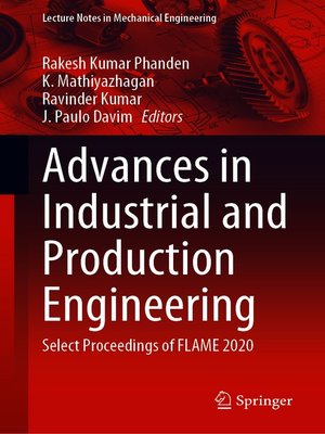 cover image of Advances in Industrial and Production Engineering